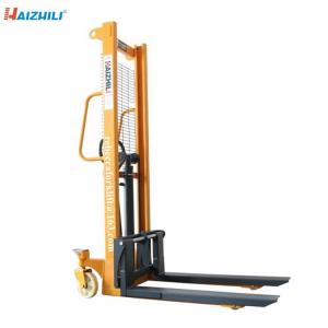 China 1000kg Hydraulic Manual Pallet Stacker , Material Handling Tools Easy Operation supplier
