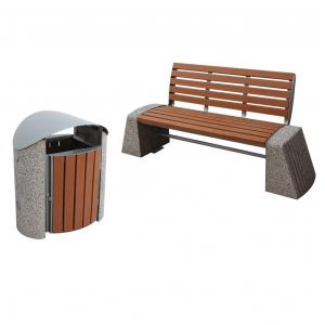 Free Standing Recycled Plastic Benches Outdoor For Public Park