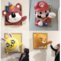 China Cartoon Picture Frame Wall Decor Sculptures 3D Customized For Shop Display on sale