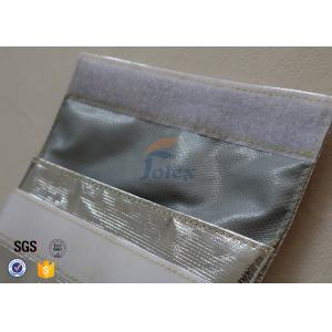 China Silver + Grey Inside Fiberglass Fabric Fireproof Document Bag Portable supplier