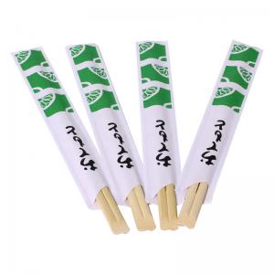 24cm Disposable Tensoge Bamboo Chopsticks Round Naked Printed Paper