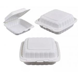 Clamshell Takeaway Customized Food Packaging Box Square ISO9001