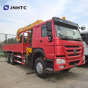 Howo 6x4 Straight Arm Crane Truck 10 Wheels 340hp Cargo With Crane Truck