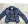 High Fashion Navy Ladies PU Jacket , Womens Leather Coats LEDO1721