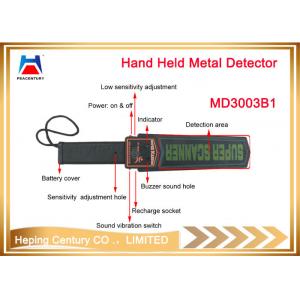 9V MD3003b1 Portable Body Scanner Detector Hand Held Metal Detector