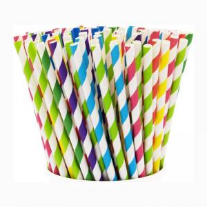 Cocktail Christmas Paper Straws Disposable Recyclable For Decoration