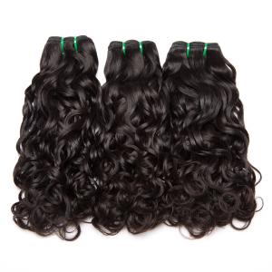 China Water Wave Human Hair Weave Extension Malaysian Virgin Curly Customized Style supplier
