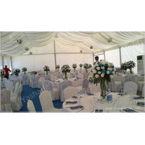 China Professional 150 Seaters White Luxury Beach Wedding Marquee for Rent with Wind Resistance wholesale