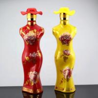China Unique Women Shaped Vodka Glass Bottle with Decal and Assortment of Capacity Choices on sale