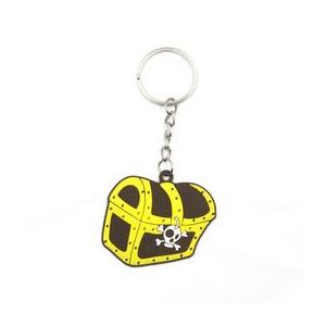 Halloween Pirate Theme Car Keyring Soft Rubber PVC Keychain Promotion Gift