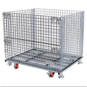 China Warehouse Stackable Pallet Cages Heavy Duty Ganvalnized Zinc Plated Surface wholesale