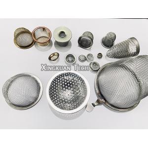 Customerized Wire Mesh Filter Screen Stainless Steel Brass Material In Bowl Cap Shape