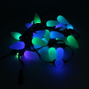 China Luzes da corda do diodo emissor de luz do bocado do estilo 16 do bulbo geado das luzes da corda do PVC SMD5050 RGB mini on sale