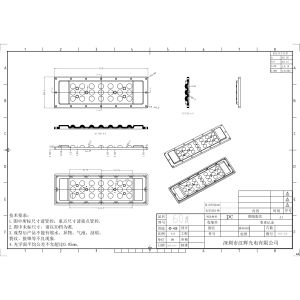 21x3030 LED Lens 60 Degree 210x69.5mm PC Material 92% Transmittance