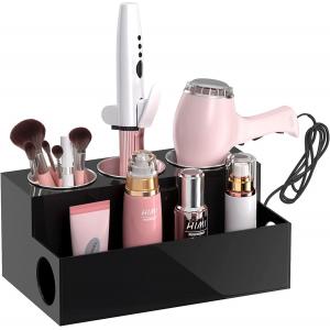 China Acrylic Hair Dryer Stand Hairdressing Tools Storage Cosmetics Curling Iron Storage Box supplier
