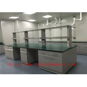Full Steel Chemistry Lab Tables 12.7mm Solid Worktops SGS Certified