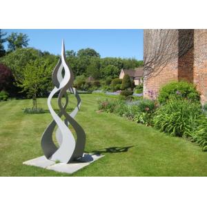 Swirl Abstract Metal Art Sculptures , Big Metal Sculptures For Home Decoration        