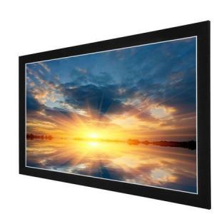 China Acoustically Transparent Fabric Fixed Frame Projection Screen With Velvet Aluminum Frame supplier