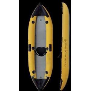 Bottom Transparent Inflatable Sea Kayak One Man Inflatable Kayak With 2 Fabric Seats