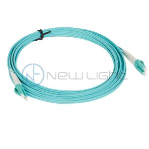 China Aqua 100G FTTH Base Station MM 50/125 OM4 LC LSZH Duplex Patch Cord supplier