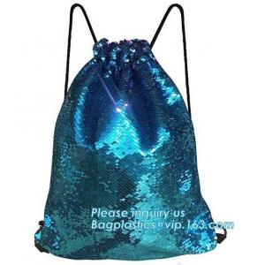 China Premium Mesh Beach Bag Drawstring Beach Bag Net String Backpack,Shine Strapping School Backpack For Teenage Girl bagplastics wholesale
