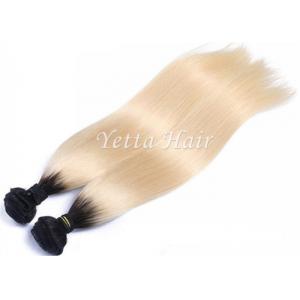 China Soft Smooth Colorful Ombre Hair Extensions , 12 - 30 Inch Straight Remy Hair Weave supplier