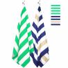 Two Side Printed Striped Design Microfiber Towel Quick Dry Towel Beach Blanket