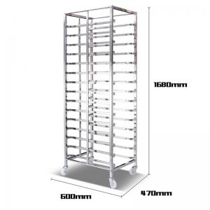 China RK Bakeware China-Aluminum Bakery Bread Oven Baking Tray Cart Trolley Cake Rack Cart For Bakeware supplier