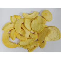 China Low Fat Freeze Dried Fruit , Yellow Dried Peach Chips 0.3-0.5% Citric Acid on sale