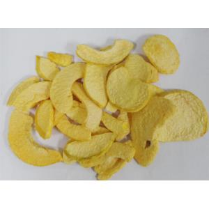 Low Fat Freeze Dried Fruit , Yellow Dried Peach Chips 0.3-0.5% Citric Acid