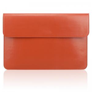 China Women'S Business Laptop Bags For Macbook Pro 13 13.3 Inch Computer Sleeve Leather Envelope Flap supplier