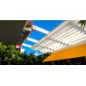 China Rainproof PVC Retractable Roof Pergola Pavilion Motorized Remote Control System wholesale