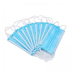 3 Pleats Latex Free Disposable Protective Face Mask 3 Ply Non Sterile