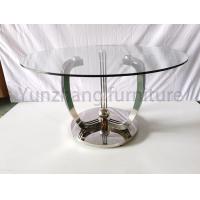 China Claw Design Round Dining Table Glass Table Hotel Furniture on sale