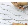 China Rhombus Stainless Steel Cable Netting , Bird Aviary Steel Cable Mesh No Toxic wholesale