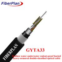 China GYTA33 Optic Cable 4 6 8 12 24 48 Cores G652D SM Underwater Stranded Armoured Steel Wire on sale