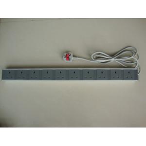 Universal 10 Outlets European Power Strip / Flat Plug Power Bar 250V 13A