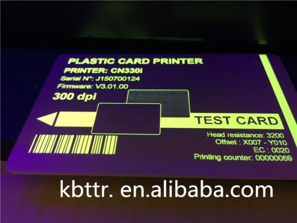 CR80ポリ塩化ビニール カードの黄色いp330iの紫外線リボン