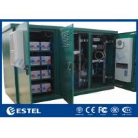 China Floor Mount Outdoor Telecom Cabinet IP55 Triple Bay Racking Enclosure With Three Doors on sale