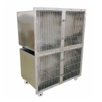China Sturdy Custom Metal Products / Stainless Steel Dog Cage With 4 Caster Wheels on sale