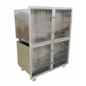 Sturdy Custom Metal Products / Stainless Steel Dog Cage With 4 Caster Wheels