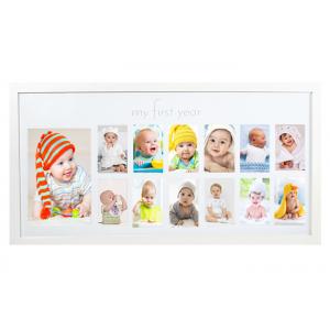 Nursery Deco My First Year Baby Photo Frame Shadow Box Picture Frame