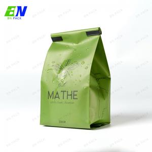 Custom Printed Food Packaging Side Gusset Kraft Paper Plastic Coffee Packaging Tin Tie Bag With Valve