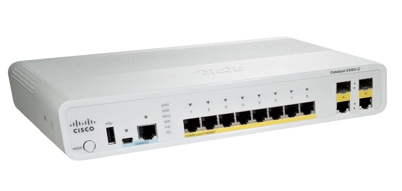 China 시스코 Catalyst 8 x 10/100 Fast Ethernet Port マネージド PoE ネットワーク スイッチ WS-C2960C-8PC-L supplier