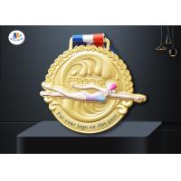 China Three Dimensional 70mm 3mm Zinc Alloy Swimming Medals on sale