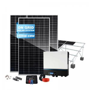 Commercial Use Solar Kit System 250KW 1MW Grid Tie System Multifunctional