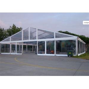 China Clear Cover Fabric Large Wedding Catering Tent With Round Tables , Chairs wholesale