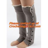 China Leg Warmers, Women's Accessories, Boot Topper, Knitted Leg Warmers, Crochet Lace Trim on sale
