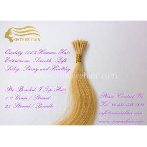 China 22 Inch Remy Human Hair Extensions 1.0 G Pre Bonded I Tip Hair Extensions For Sale supplier