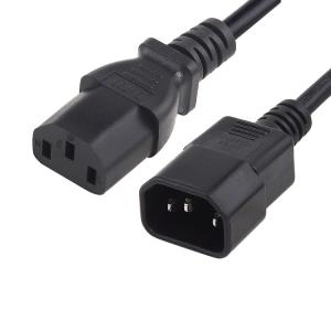 10A 125V Extension Power Cord UL Approval IEC C13 C14 Connector Cable